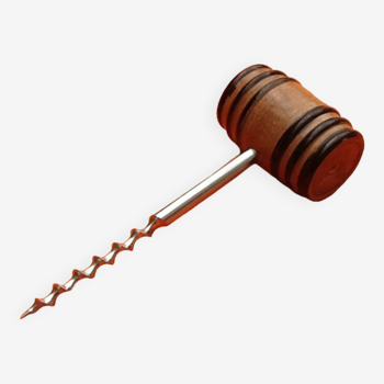 1950s corkscrew shape wooden barrel
