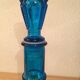2 bottles Empoli Italian blue glass