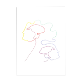 Rainbow faces, illustration