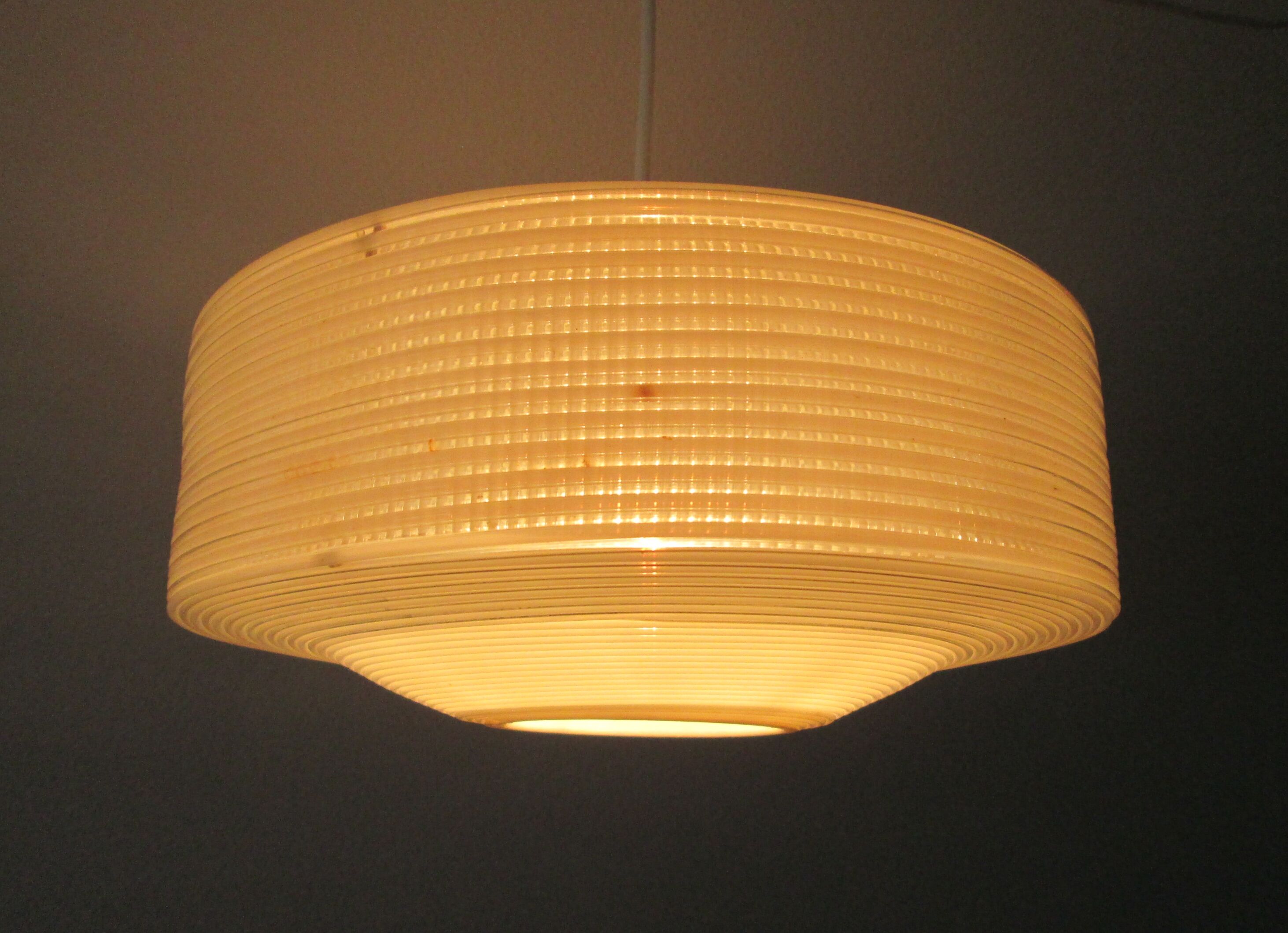 1960s  original vintage hanging / pendant two colour spaghetti lamp designed by Yasha Heifetz for Rotaflex