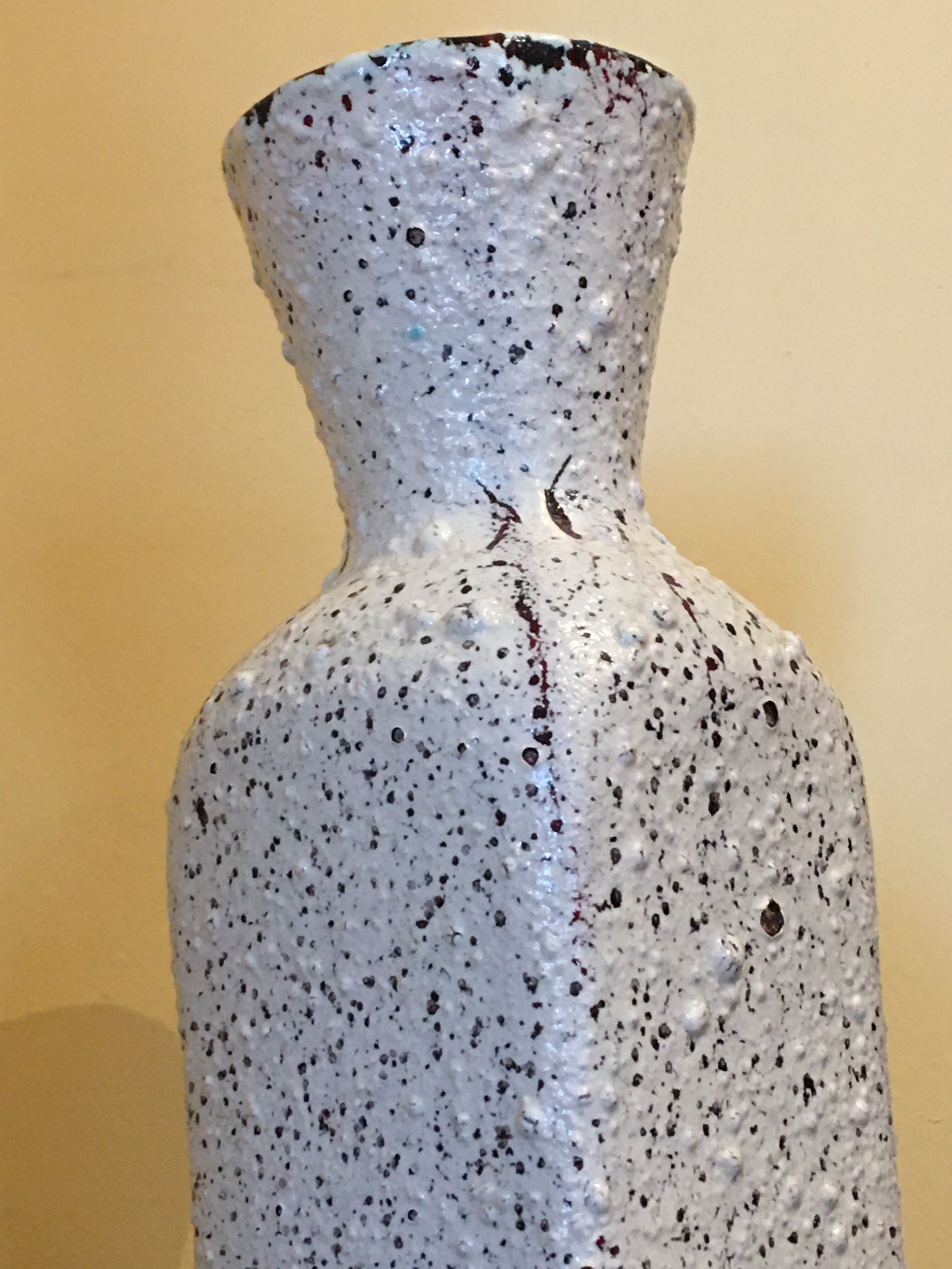Enamel sandstone cut-out vase