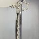 Italian Chrome Floor Lamp Glass Globe, Lenci Style, 1970s