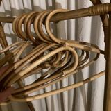 Rattan coat rack