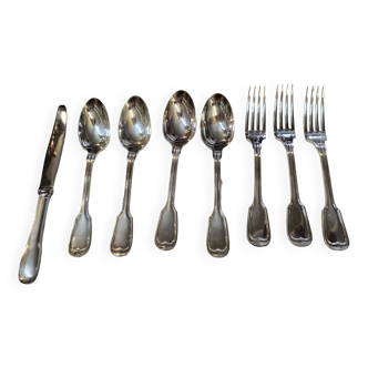 Christofle Cutlery Set In Silver Metal 8 pieces