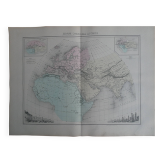 Old map of the world as known to the ancients - 1893