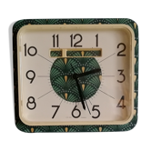 Vintage clock, "Golden Green" wall clock