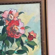 Swedish Oil on Panel – "Flower Motif in Pot” by G. Källbom