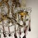 Large Crystal Beaded Murano Glass Sconces Set of 2,