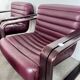 Sofa set and 2 vintage leather armchairs designed by Albert Stoll Giroflex 1970s