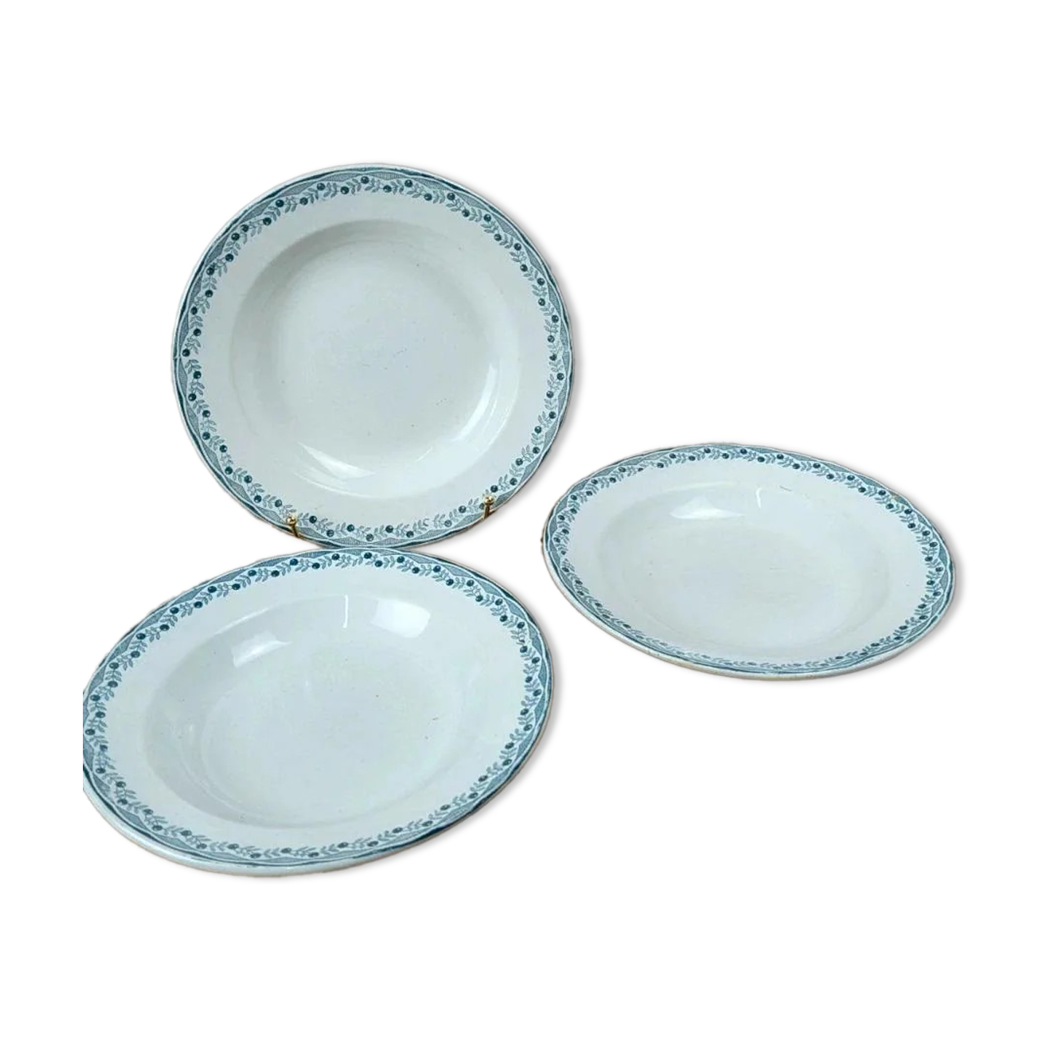 Lot de 3 assiettes creuses Orléans Sarreguemines & Digoin