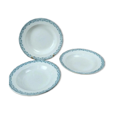 Set of 3 deep plates Orléans Sarreguemines & Digoin