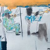 Art poster by Jean-Michel Basquiat " Worthy Constituents "1986 60X80cm