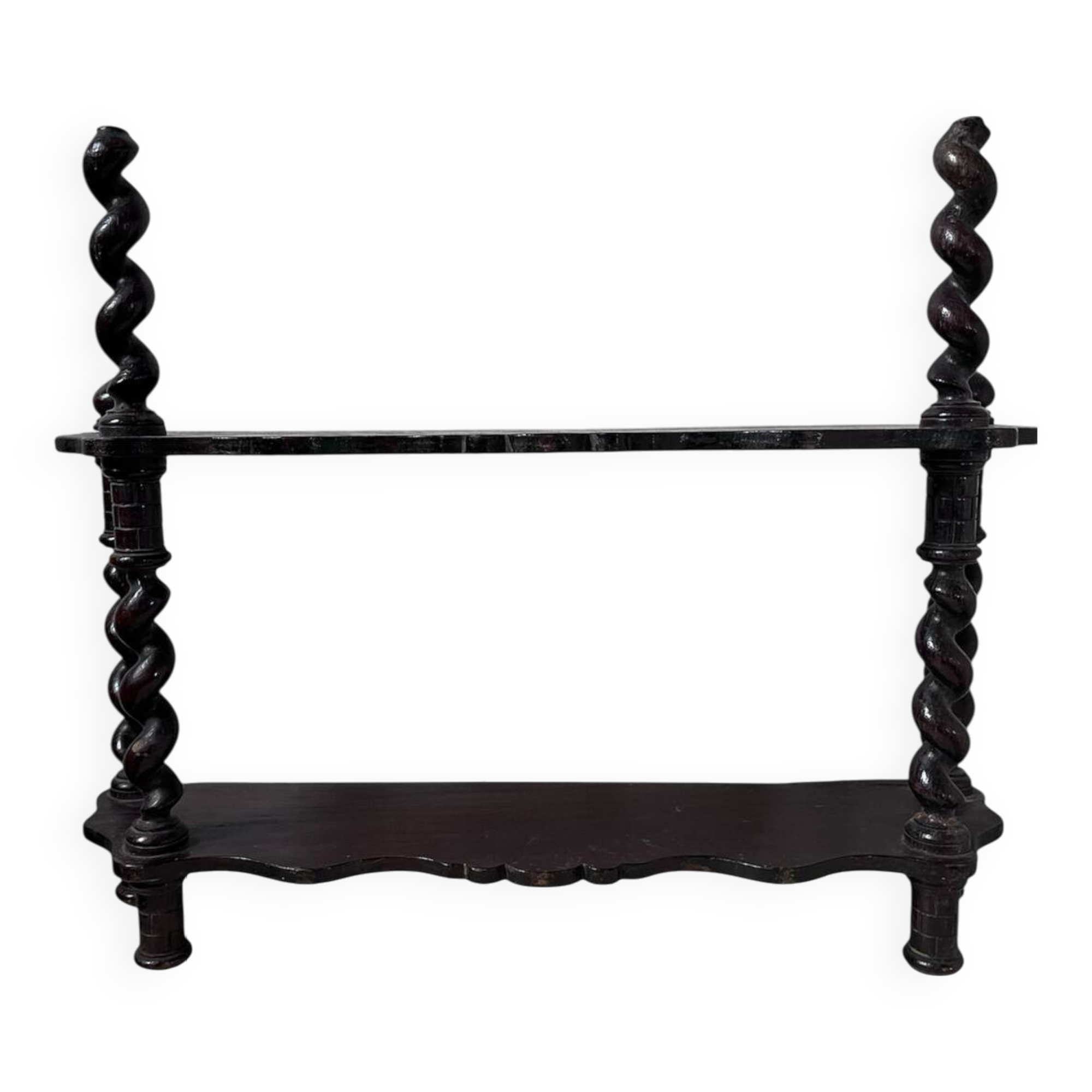 Small NAPOLEON III wooden wall shelf turns