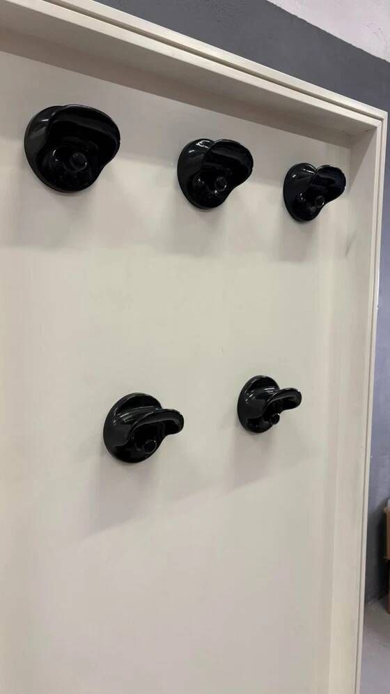 Mid-Century Modern Double-Sided Hall Stand with Mirror & Coat Hooks, 1960s, Europe