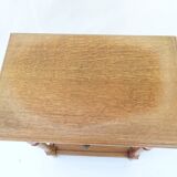 Console or side table in light oak stained massir wood