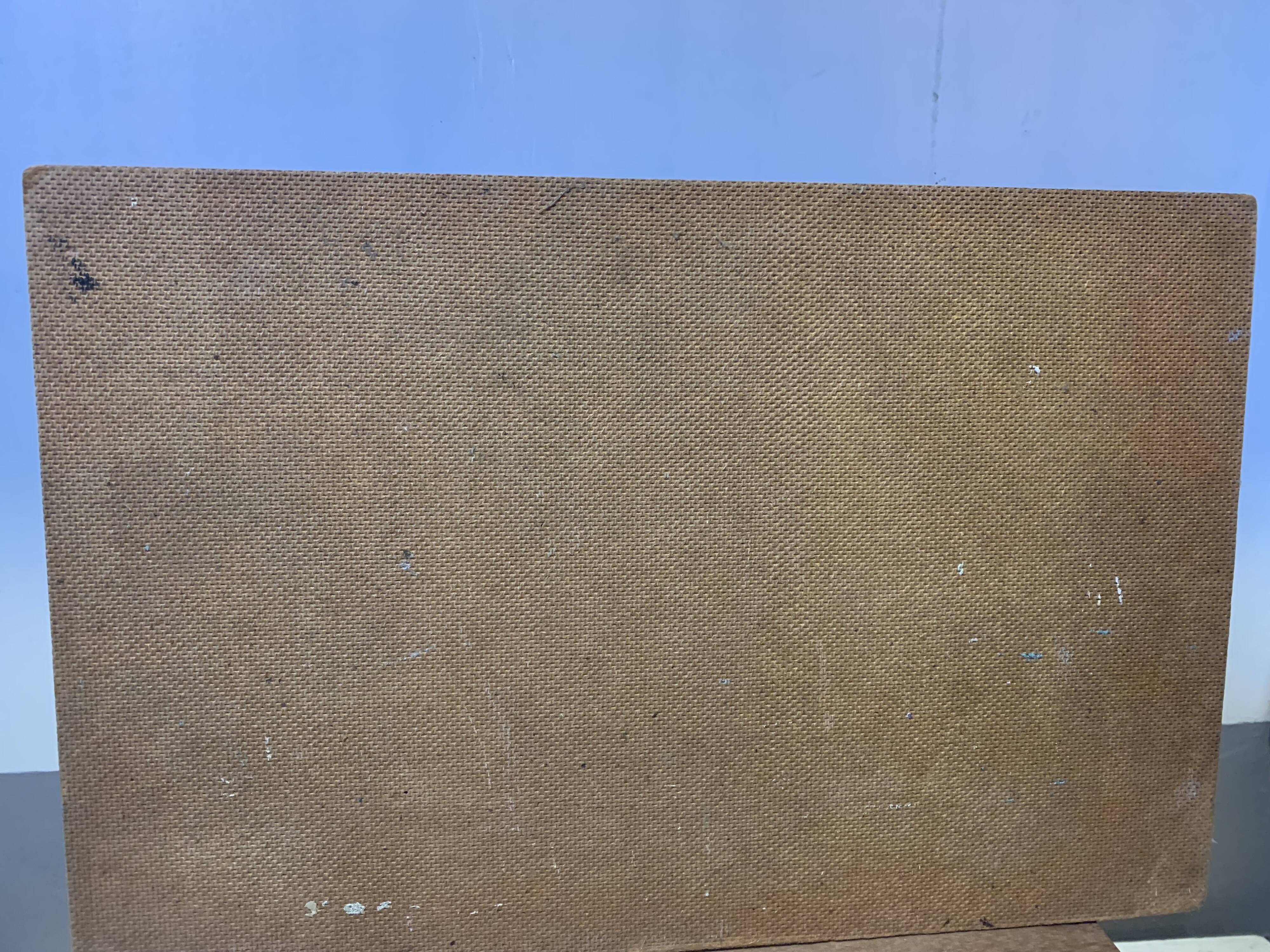 Painting the bouquet of flowers signed Lagier, canvas stretched on vintage frame