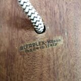 Pendant lamp 60/70s teak and perplex signed alfaplex