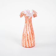 Vase orange, design italien, années 1960, fabriqué en Italie