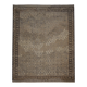 Brown & Khaki Geometric Kilim Rug, Handwoven Wool Carpet 302 x 239 cm