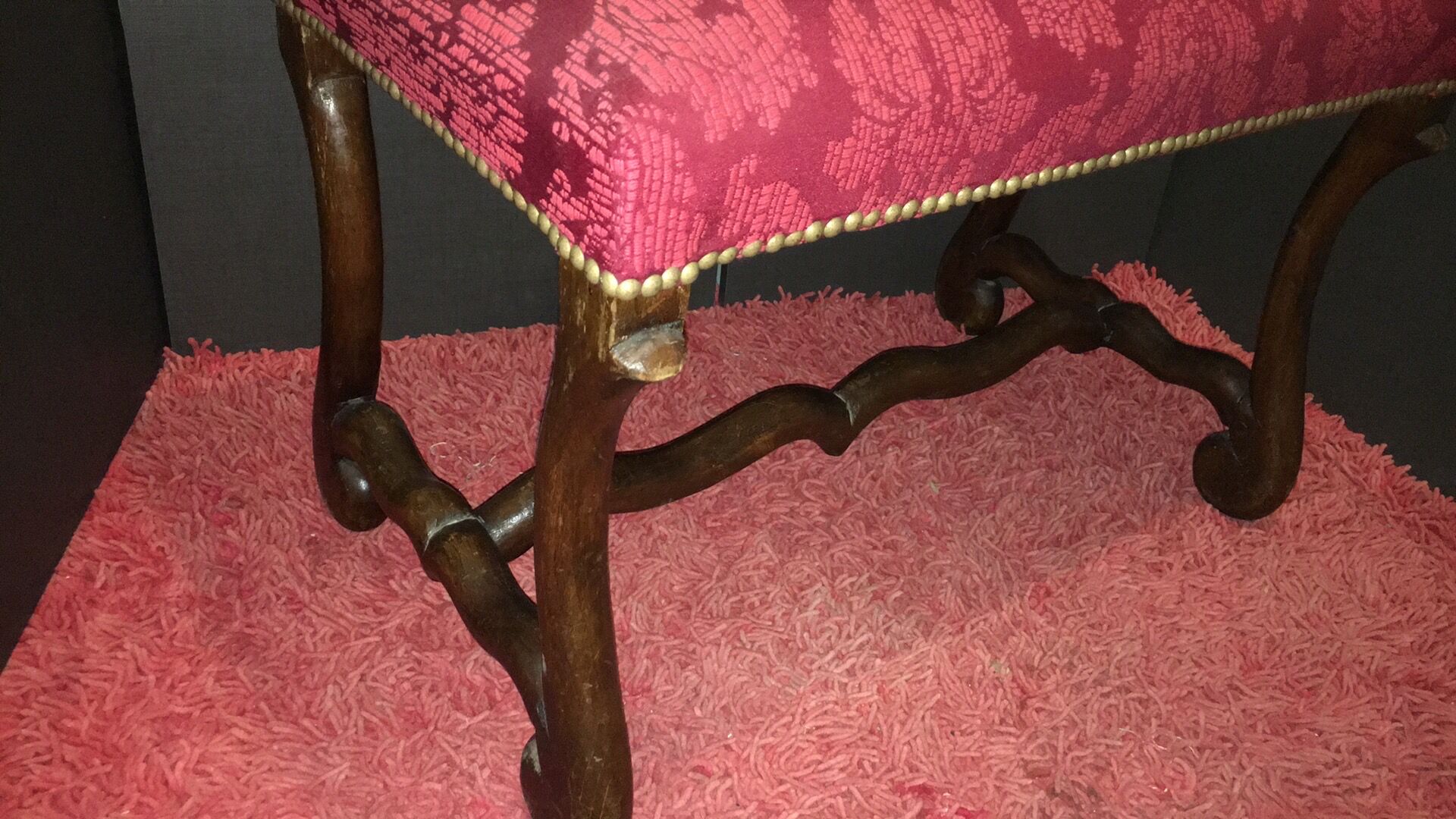 Brutalist wooden bench 1960