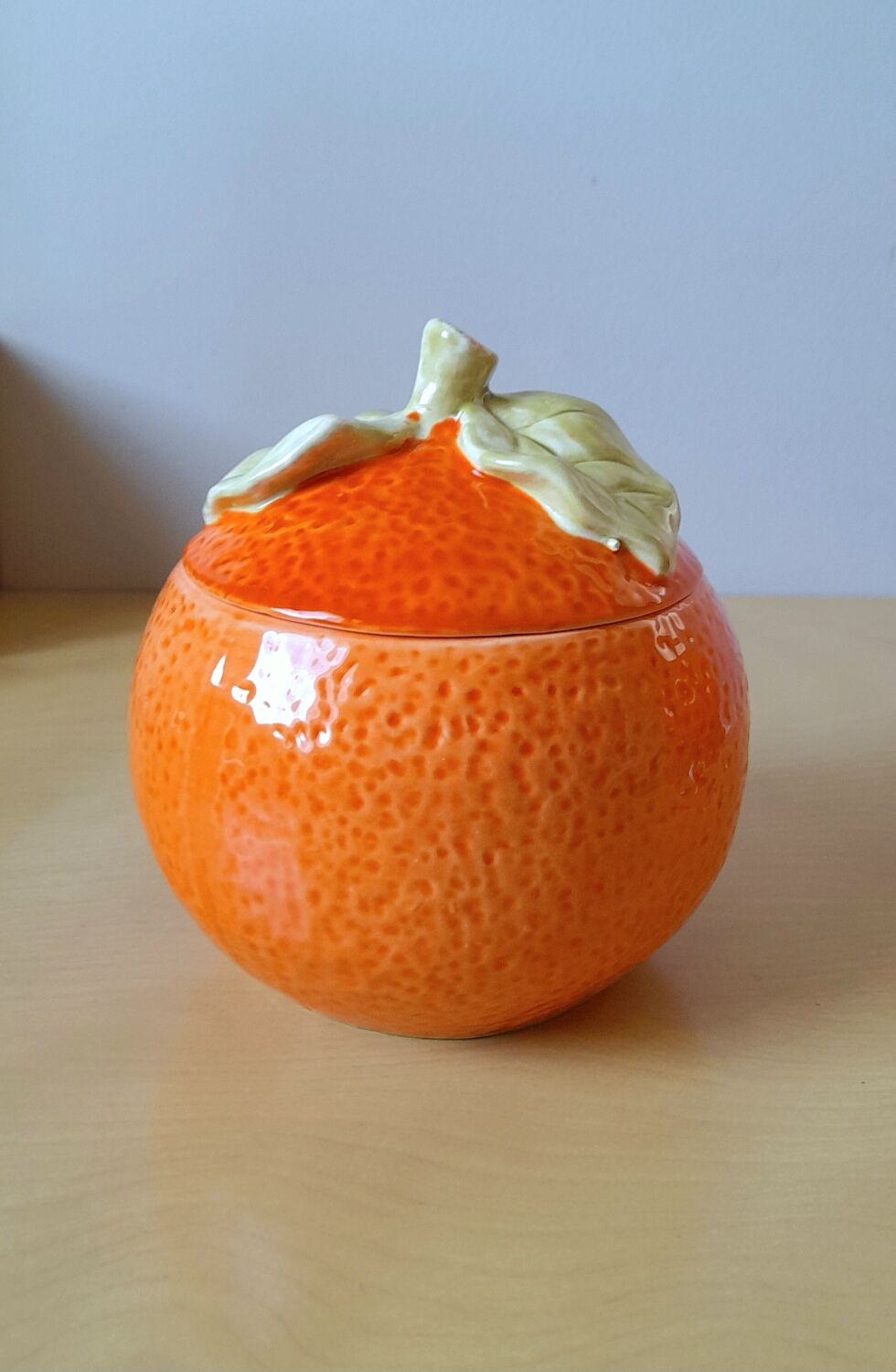 Orange ceramic pot