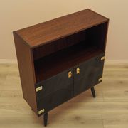 Danish Display Cabinet with Glass Doors and Contrasting Finish, 1970s