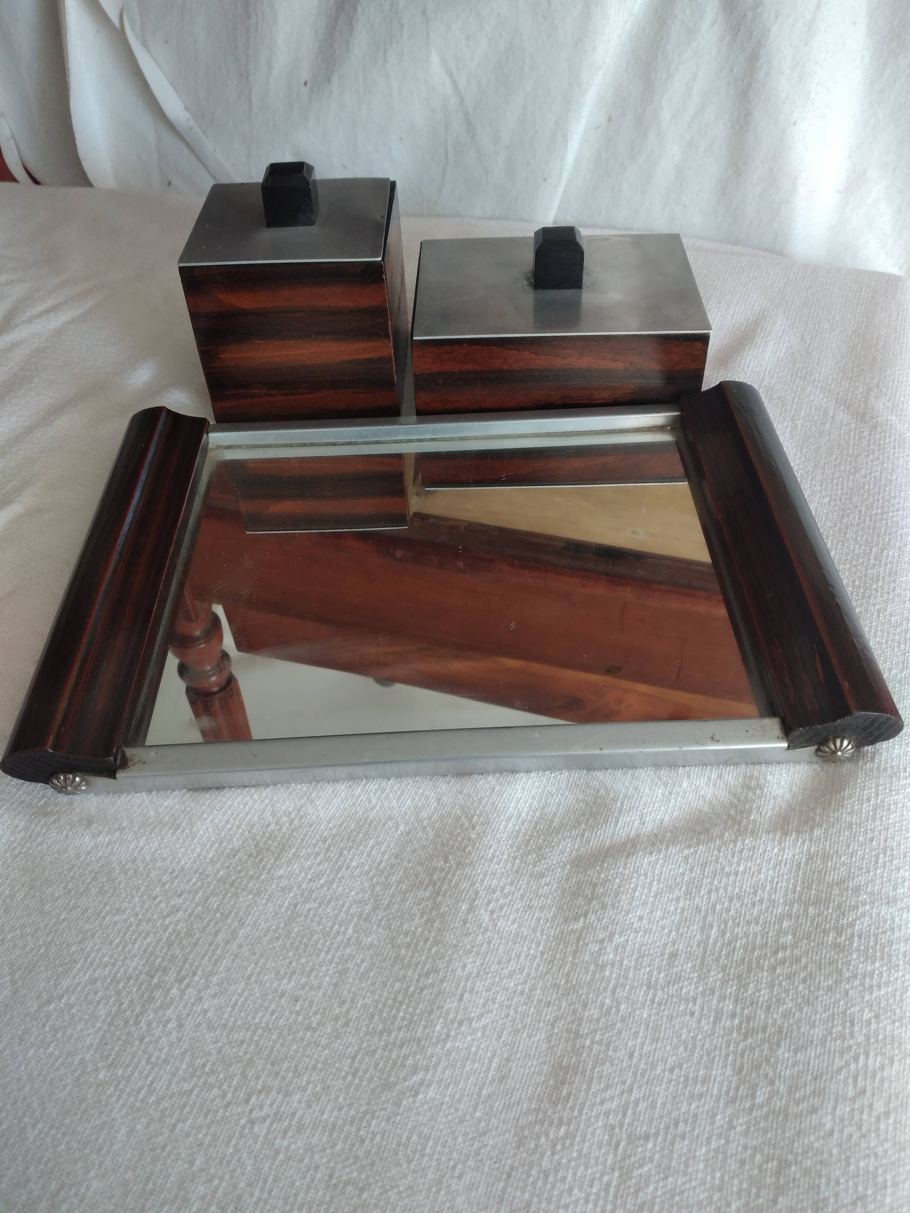 Rosewood desk set