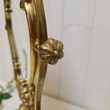 Golden mirror on swivel stand 36x50cm