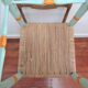 Two chairs patinated polka dots and painted wood folk art seat vintage straw