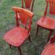 Lot de 6 chaises bistrot vintage en bois courbé