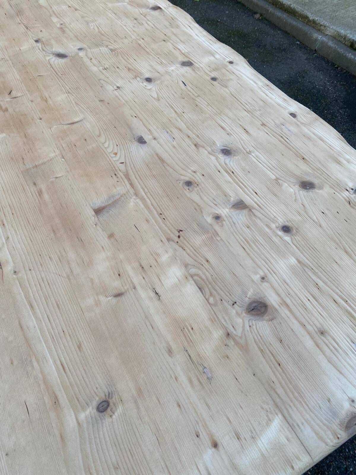 Georges Robert farmhouse table 1960 renovated in raw solid pine 200cm