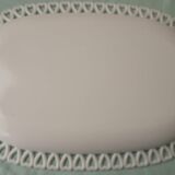 Opaline glass plate with hearts