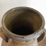 Vase jarre amphore XL en terre cuite vernissée