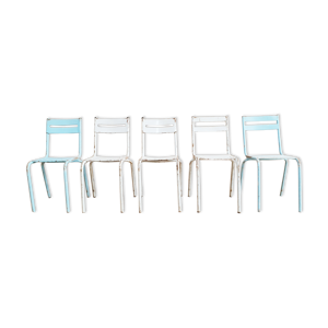 lot de 5 chaises métal