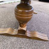 Wood and green marble coffee table