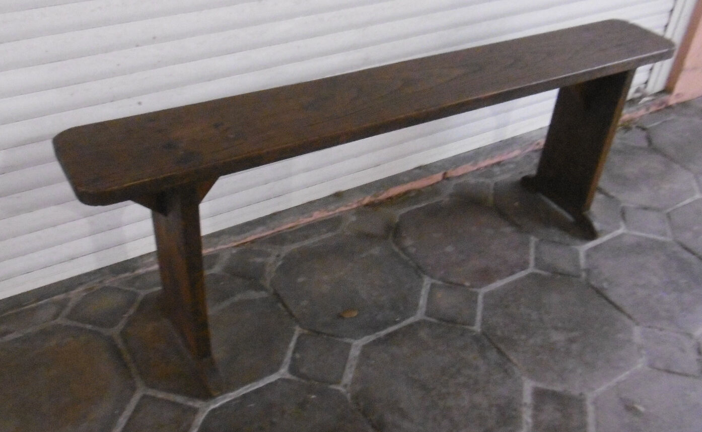 Chapel bench in chestnut wood