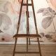 Solid wood painter's easel dating from the early 20th century