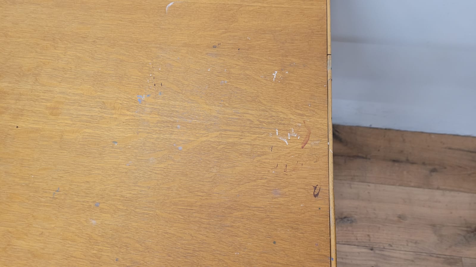 Rattan and oak desk 1950