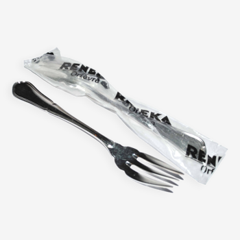 Set of 2 silver metal fish forks reneka fillet spatours 18cm