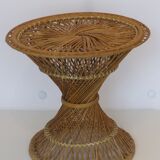 Rattan style diabolo vintage stool