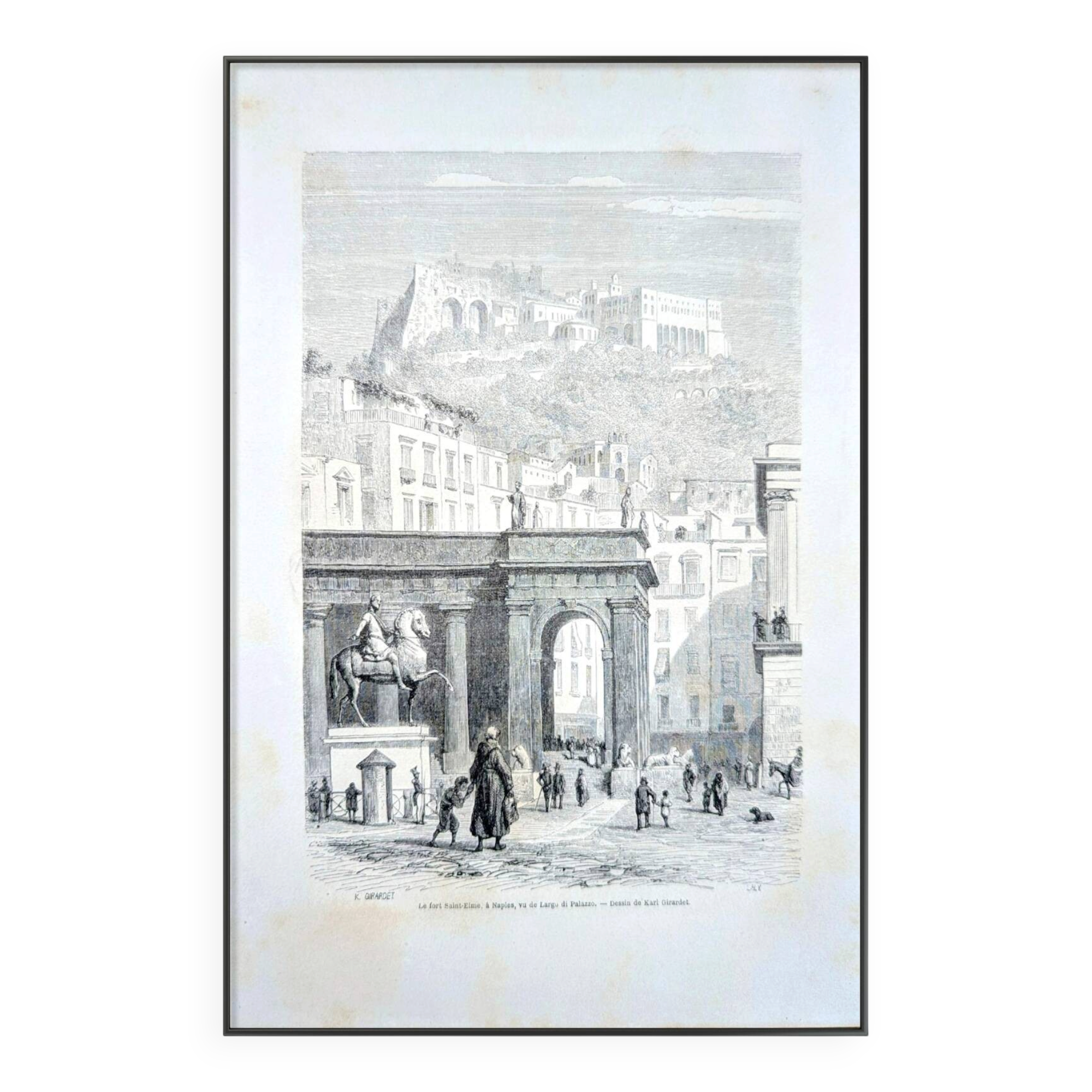Castel Sant'Elmo, Naples. Printed in 1861.