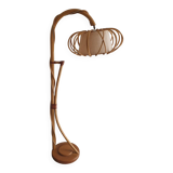 Bamboo floor lamp by Louis Sognot 60's