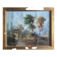 Tableau HST/P "Paysage Barbizon animé à la rivière" signé à restaurer XIX°