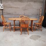 4 windsor chairs in vintage pine 1970 1980