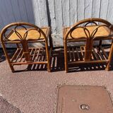 Pair of rattan/wicker bedside tables