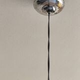 White opaline globe suspension and metal structure
