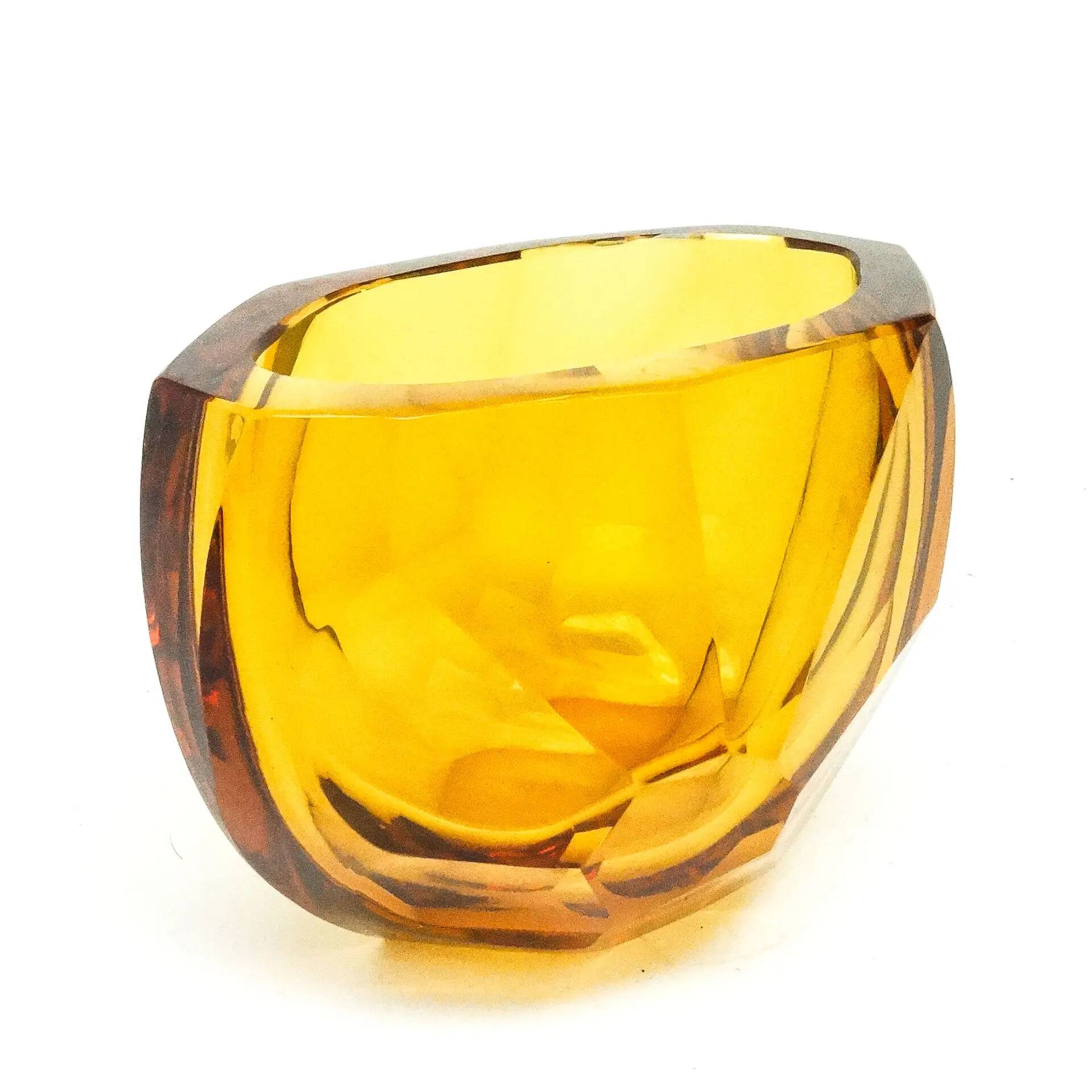 Jardinière Art Déco, cristal, Moser, Tchécoslovaquie, années 1930