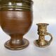 G.Tiffoche stoneware candlestick