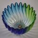 Vintage 1980s Walther Glas 'Solaris' Art Glass Swirl Bowl.