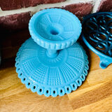 Vintage blue opaline fruit cup